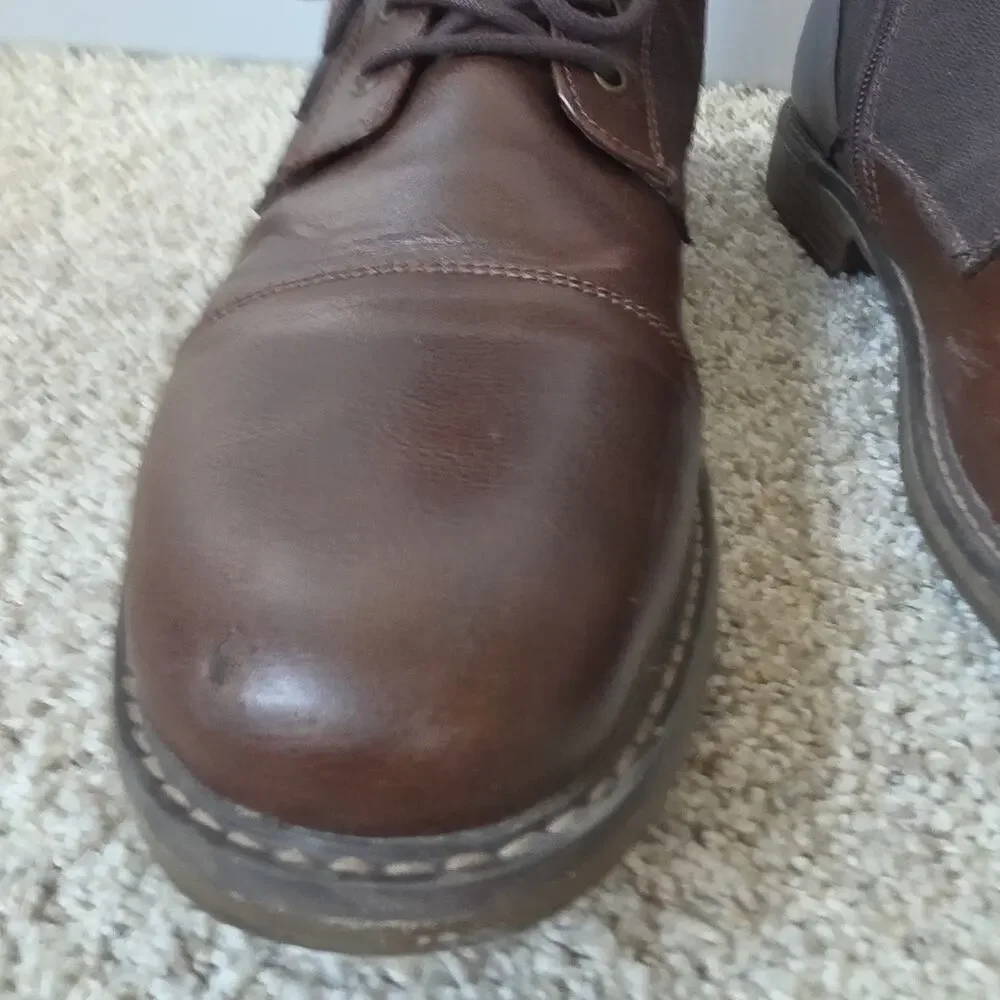 Sonoma Ortholite Eco Dress Boots Mens Brown Faux Leather Size 13 M